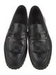 Louis Vuitton Chain-Link Accent Leather Loafers