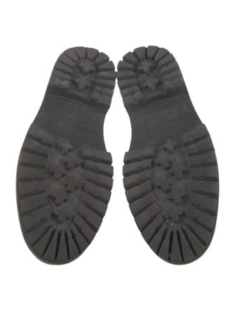 Louis Vuitton Chain-Link Accent Leather Loafers