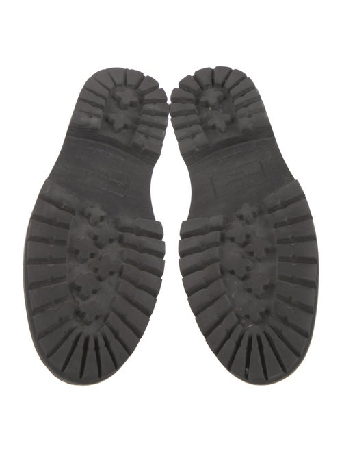 Louis Vuitton Chain-Link Accent Leather Loafers