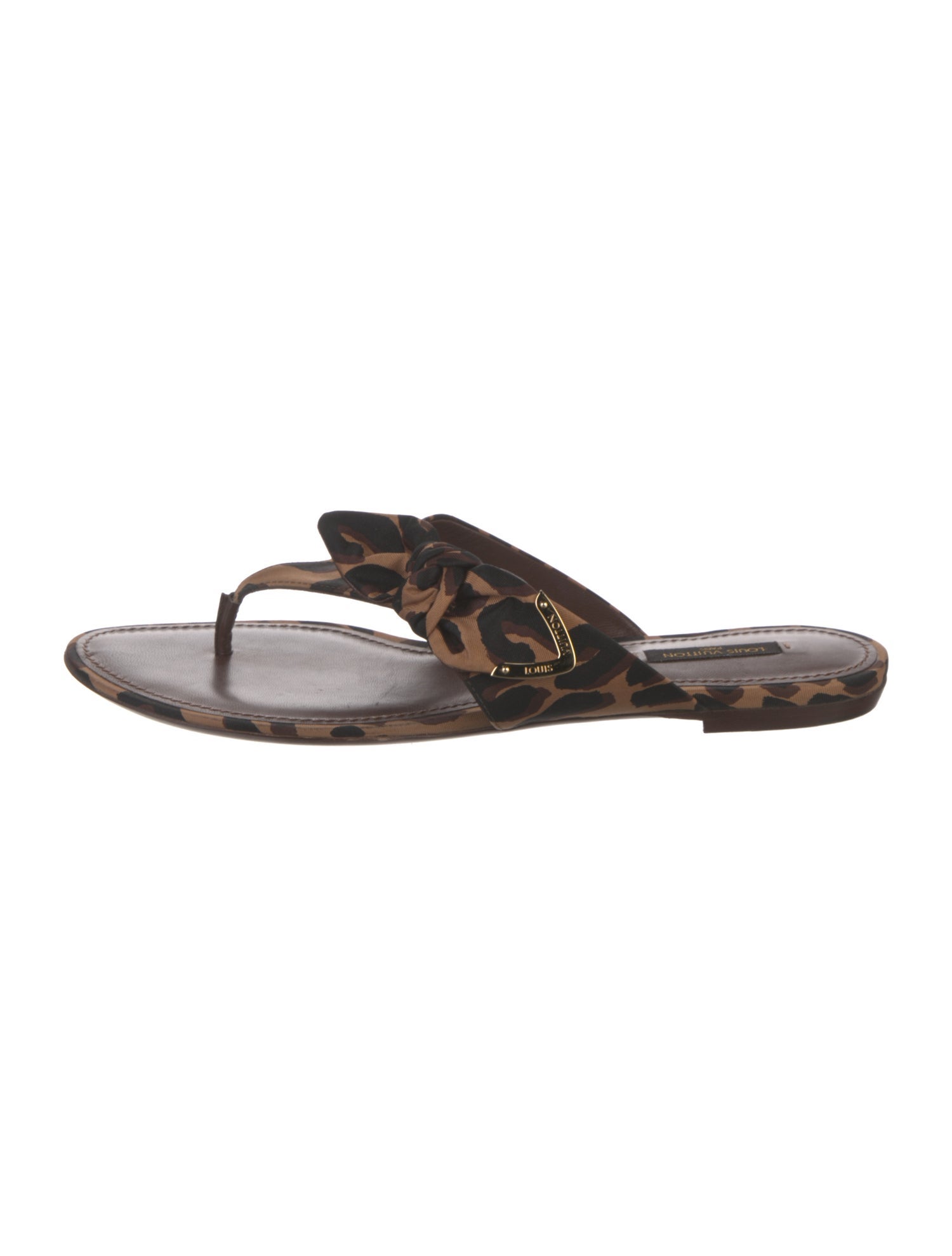 Louis Vuitton Animal Print Bow Accents Slides