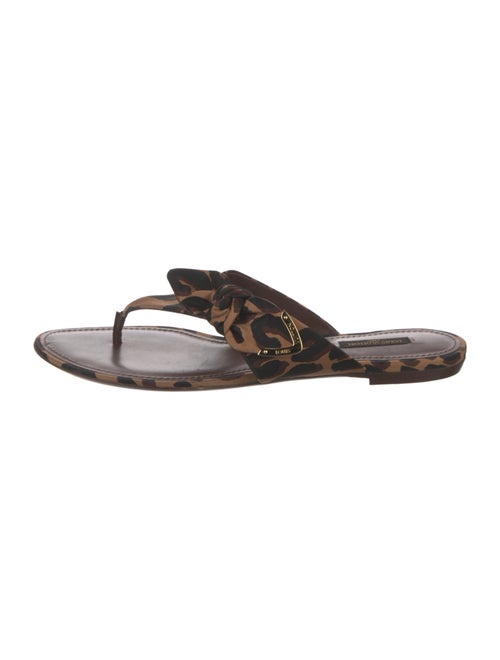 Louis Vuitton Animal Print Bow Accents Slides