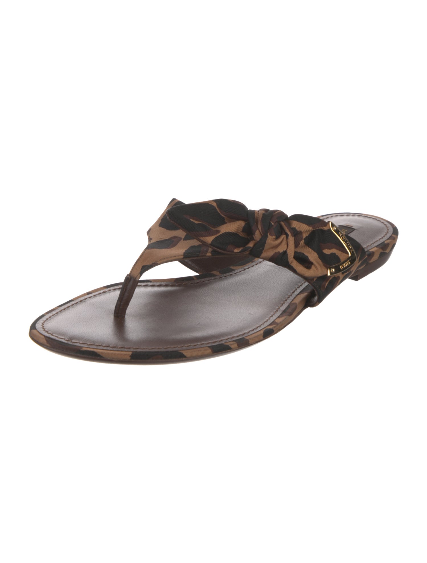 Louis Vuitton Animal Print Bow Accents Slides