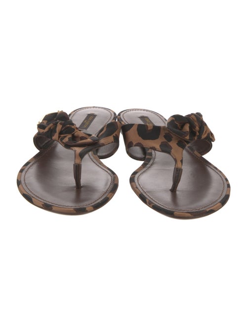 Louis Vuitton Animal Print Bow Accents Slides