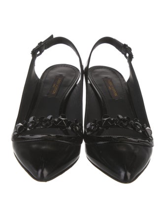 Louis Vuitton Patent Leather Slingback Pumps