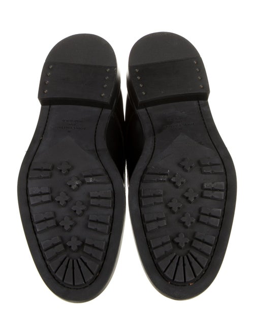 Louis Vuitton Leather Graphic Print Combat Boots