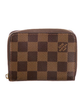 Louis Vuitton Damier Ebene Pattern Coated Canvas Zippy Coin Purse