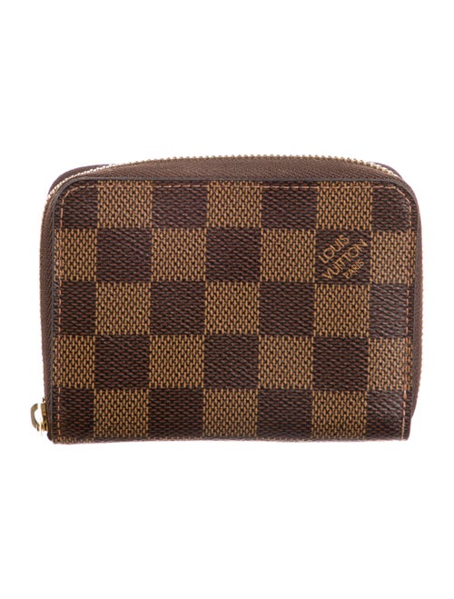 Louis Vuitton Damier Ebene Pattern Coated Canvas Zippy Coin Purse