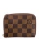 Louis Vuitton Damier Ebene Pattern Coated Canvas Zippy Coin Purse