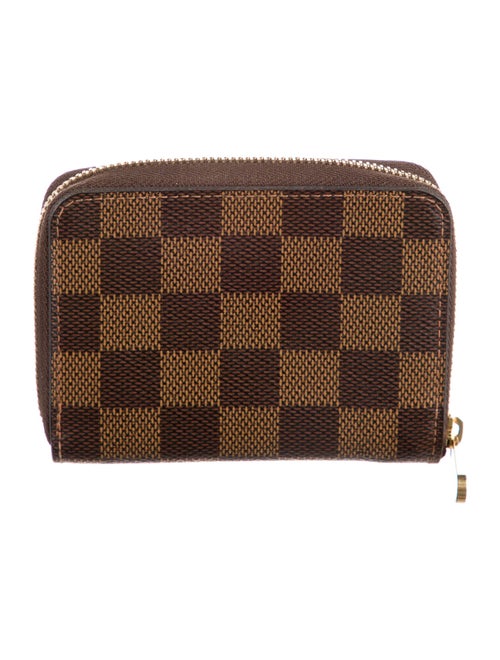 Louis Vuitton Damier Ebene Pattern Coated Canvas Zippy Coin Purse