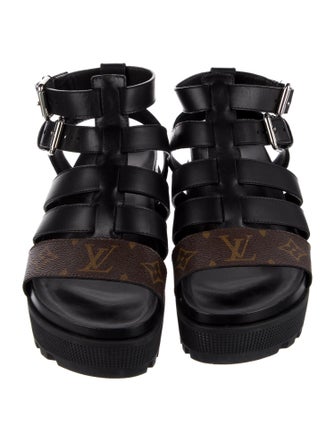 Louis Vuitton LV Monogram Leather Gladiator Sandals