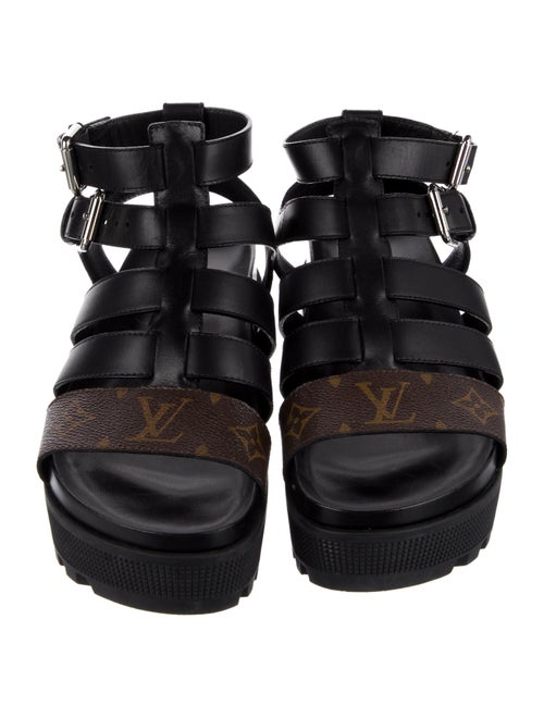 Louis Vuitton LV Monogram Leather Gladiator Sandals