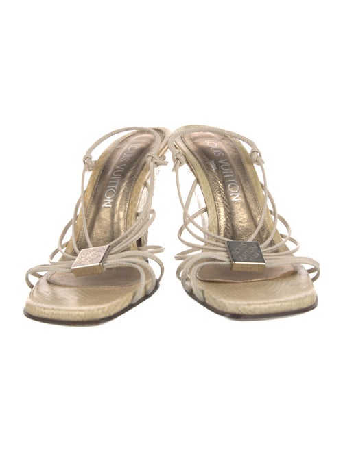 Louis Vuitton Snakeskin Slingback Sandals