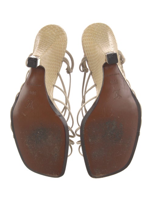 Louis Vuitton Snakeskin Slingback Sandals