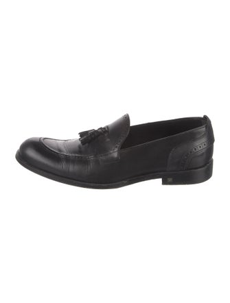 Louis Vuitton Leather Tassel Accents Dress Loafers