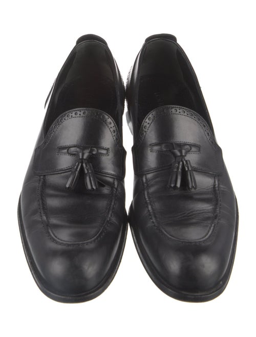 Louis Vuitton Leather Tassel Accents Dress Loafers