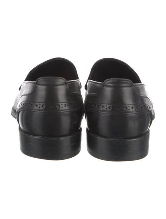 Louis Vuitton Leather Tassel Accents Dress Loafers