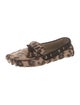 Louis Vuitton Leather Animal Print Loafers