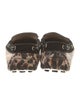 Louis Vuitton Leather Animal Print Loafers