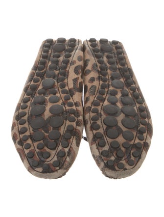 Louis Vuitton Leather Animal Print Loafers