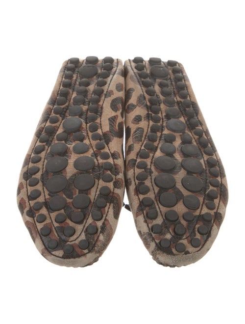 Louis Vuitton Leather Animal Print Loafers