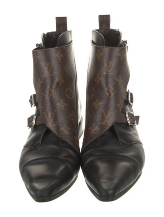 Louis Vuitton LV Monogram Leather Combat Boots