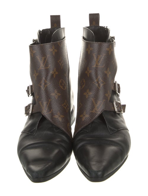 Louis Vuitton LV Monogram Leather Combat Boots