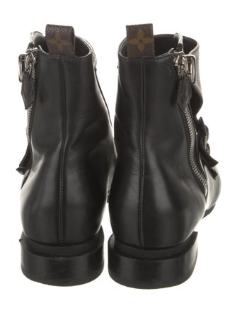 Louis Vuitton LV Monogram Leather Combat Boots