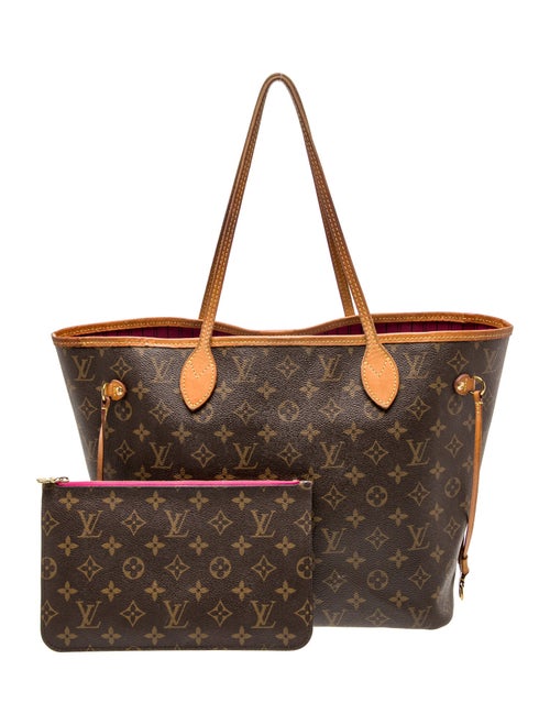 Louis Vuitton LV Monogram Neverfull w/Pouch MM