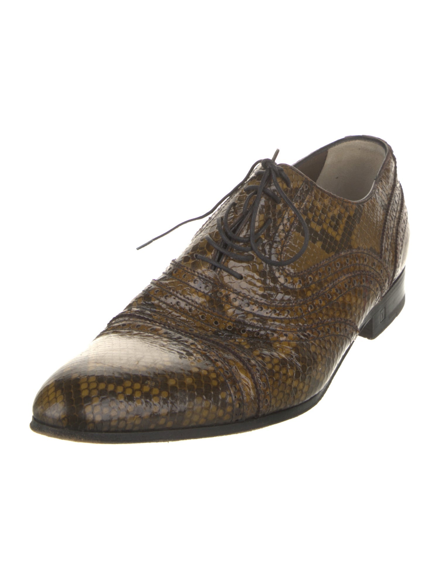 Louis Vuitton Snakeskin Animal Print Oxfords