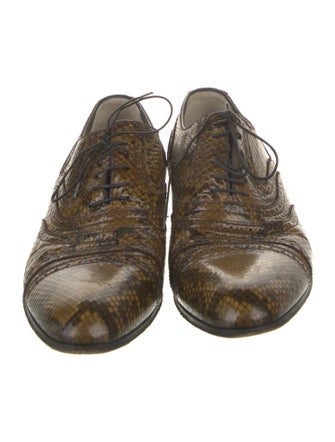 Louis Vuitton Snakeskin Animal Print Oxfords