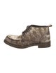 Louis Vuitton Lizard Animal Print Lace-Up Boots