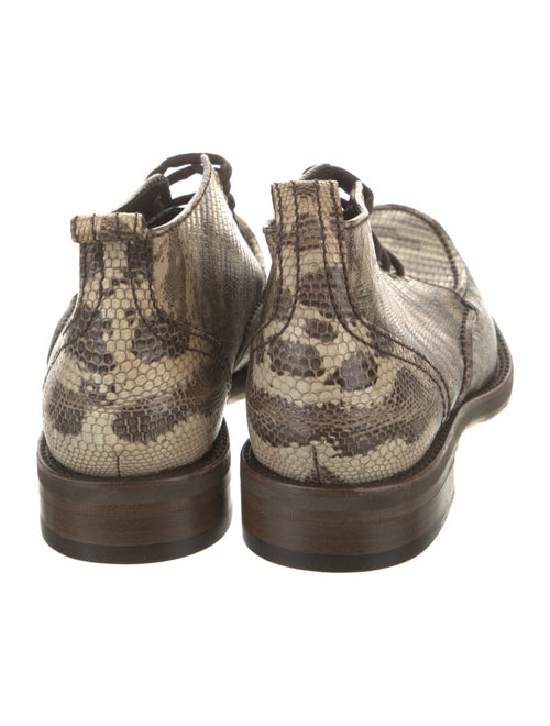 Louis Vuitton Lizard Animal Print Lace-Up Boots