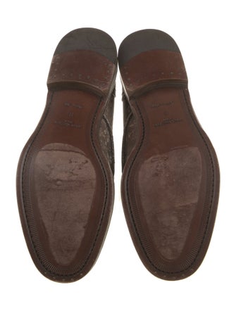 Louis Vuitton Lizard Animal Print Lace-Up Boots