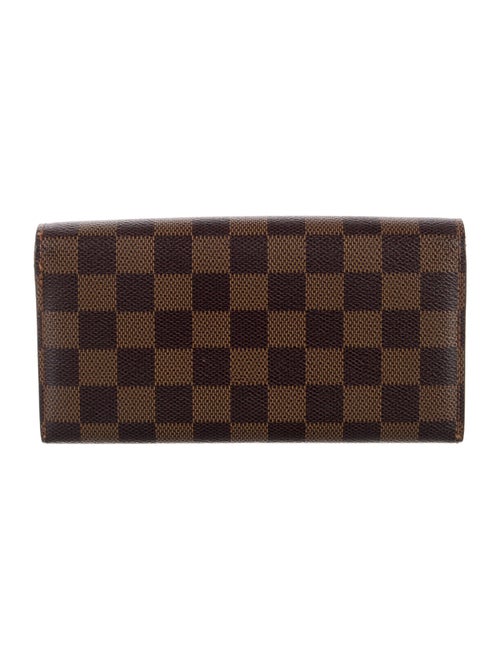Louis Vuitton Damier Ebene Pattern Coated Canvas Sarah Wallet