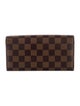 Louis Vuitton Damier Ebene Pattern Coated Canvas Sarah Wallet