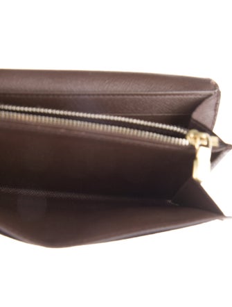 Louis Vuitton Damier Ebene Pattern Coated Canvas Sarah Wallet