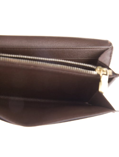 Louis Vuitton Damier Ebene Pattern Coated Canvas Sarah Wallet