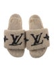 Louis Vuitton LV Monogram Shearling Slides
