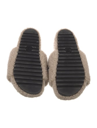 Louis Vuitton LV Monogram Shearling Slides