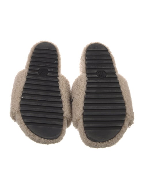 Louis Vuitton LV Monogram Shearling Slides