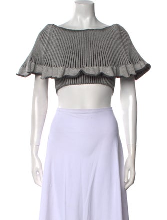 Louis Vuitton 2022 Off-The-Shoulder Crop Top