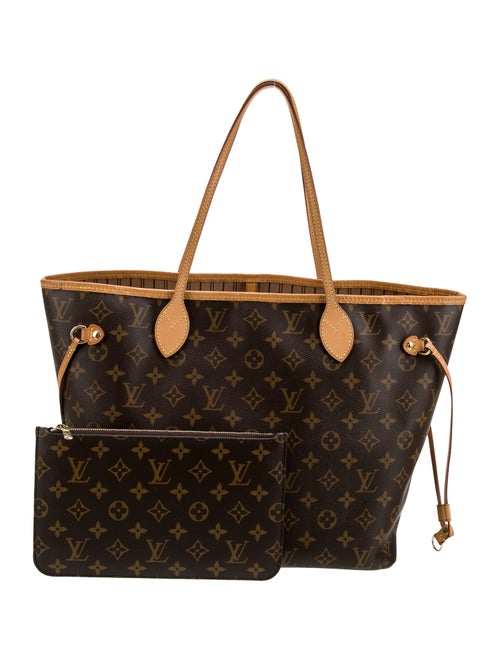Louis Vuitton LV Monogram Neverfull w/Pouch MM