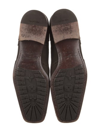 Louis Vuitton Suede Tassel Accents Dress Loafers