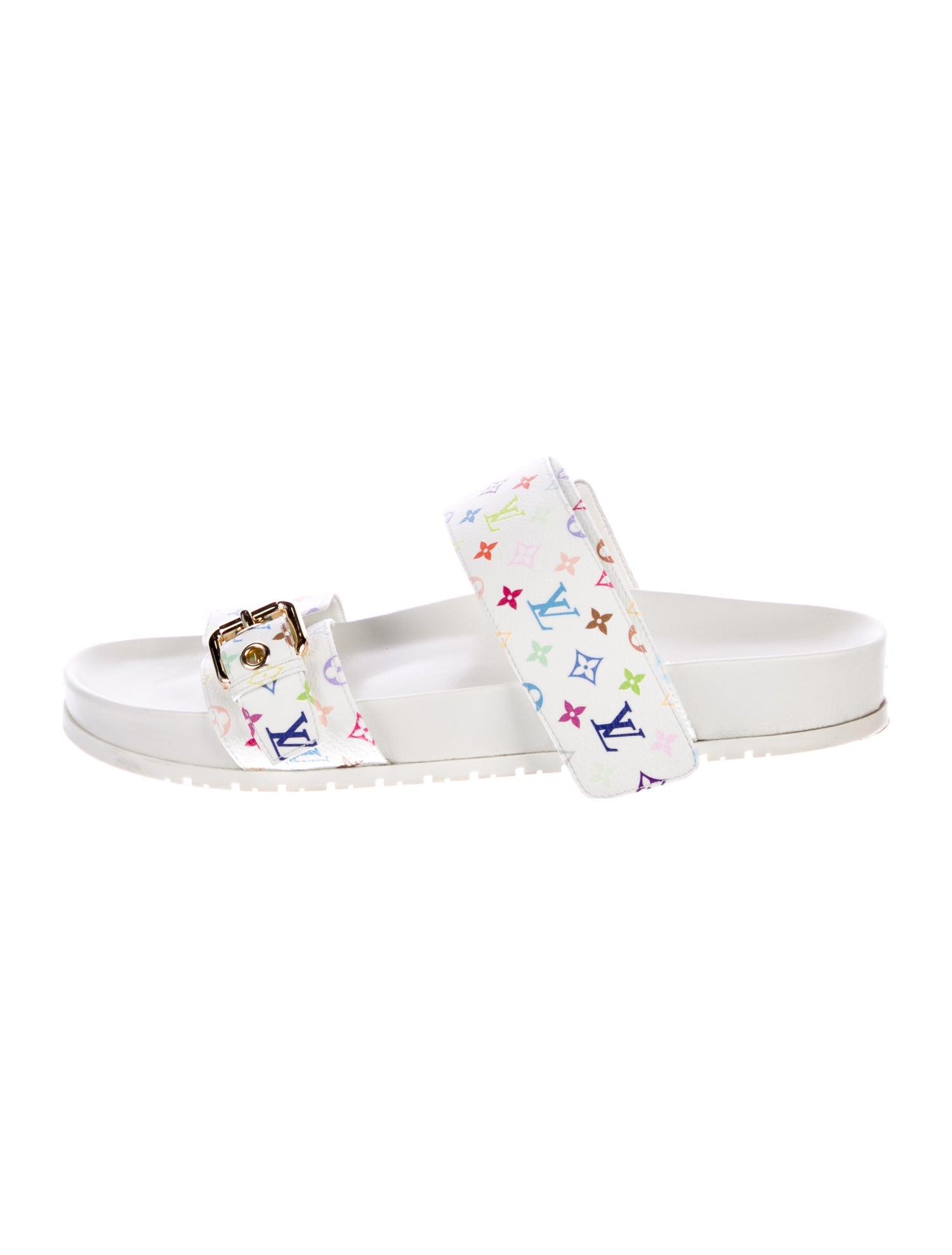 Louis Vuitton Leather Printed Slides