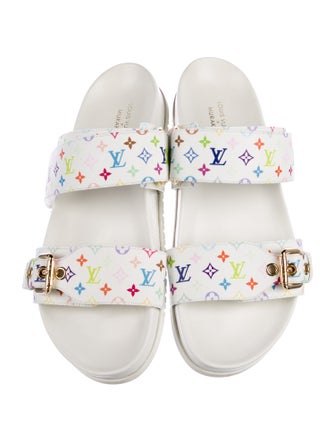 Louis Vuitton Leather Printed Slides