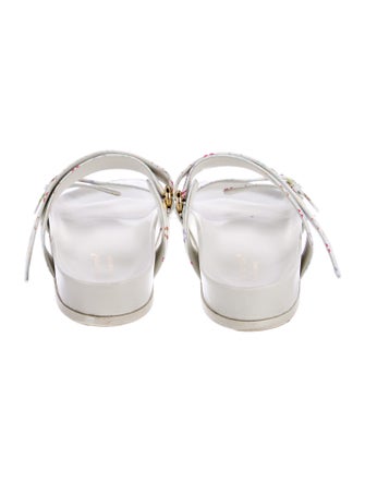 Louis Vuitton Leather Printed Slides