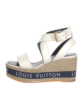 Louis Vuitton Leather Printed Espadrilles