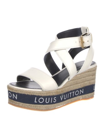 Louis Vuitton Leather Printed Espadrilles