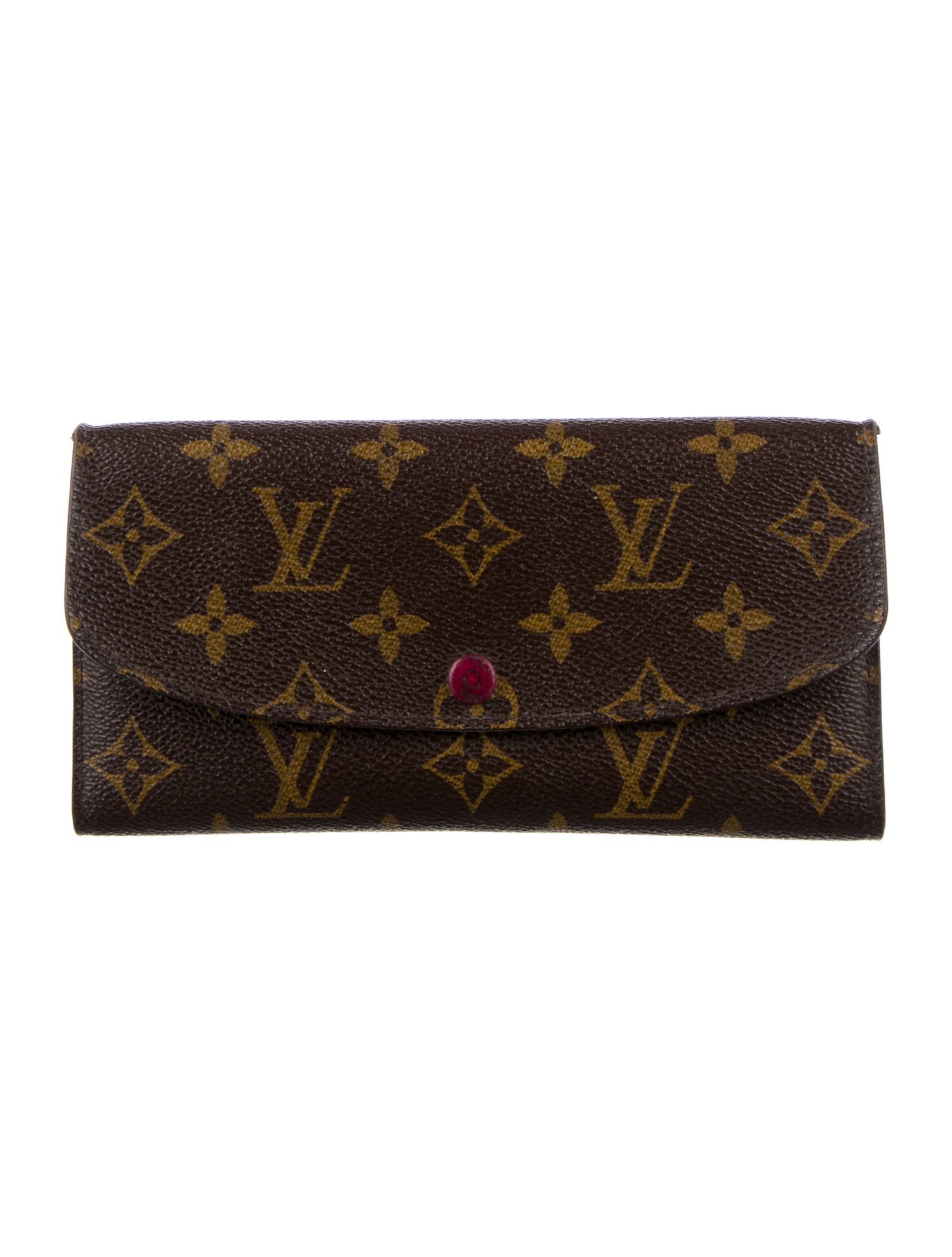 Louis Vuitton LV Monogram Coated Canvas Emilie Wallet