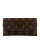 Louis Vuitton LV Monogram Coated Canvas Emilie Wallet